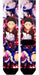Natsuki Subaru Sublimated Crew Sock Re:Zero Starting Life in Another World - One Size / Black/Red