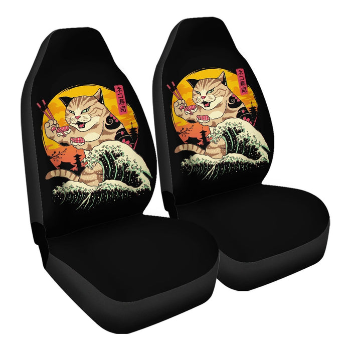 Neko Sushi Wave Car Seat Covers - One size