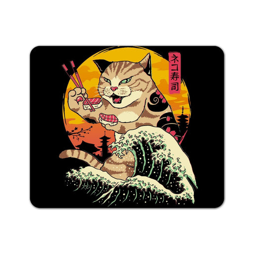 Neko Sushi Wave Mouse Pad