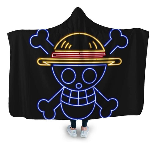 Neon Straw Hat Hooded Blanket - Adult / Premium Sherpa