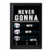 Never Gonna Give Mew Up Decorative Wall Plaque Key Holder Hanger - 8 x 6 / Yes
