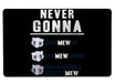 Never Gonna Give Mew Up Large Mouse Pad