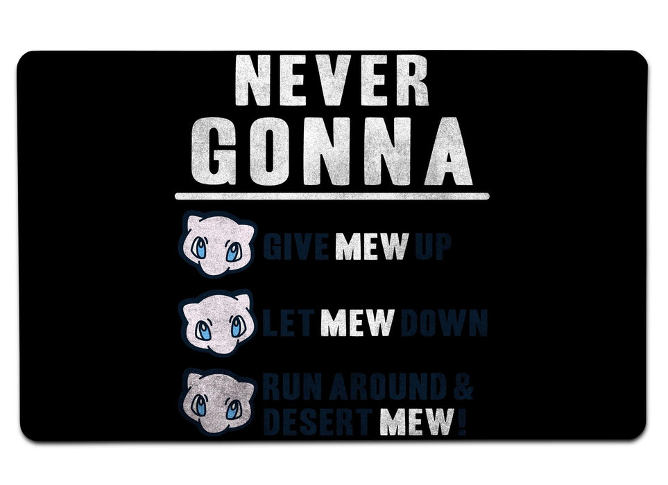 Never Gonna Give Mew Up Large Mouse Pad