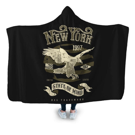 New York Hooded Blanket - Adult / Premium Sherpa