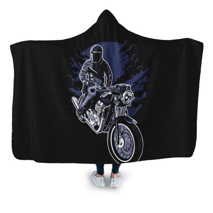 Night Rider Hooded Blanket - Adult / Premium Sherpa