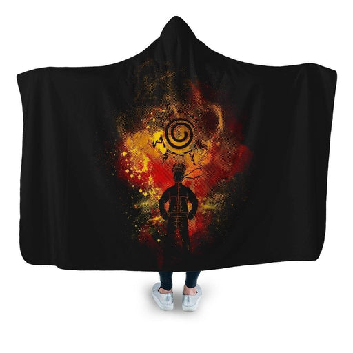Ninja Art Hooded Blanket - Adult / Premium Sherpa