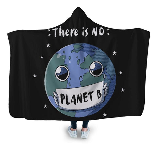 No Planet B Hooded Blanket - Adult / Premium Sherpa
