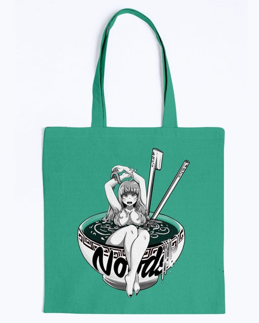 Noodle Girl Canvas Tote - Kelly Green / M