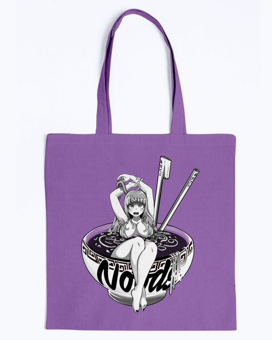 Noodle Girl Canvas Tote - Purple / M