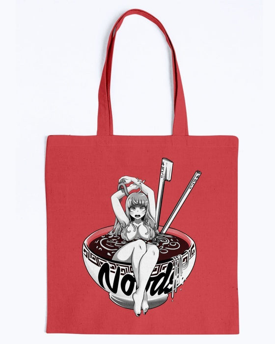 Noodle Girl Canvas Tote - Red / M