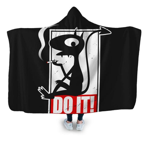 Obey The Demon Hooded Blanket - Adult / Premium Sherpa