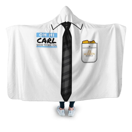Oh Hi Carl Hooded Blanket - Adult / Premium Sherpa
