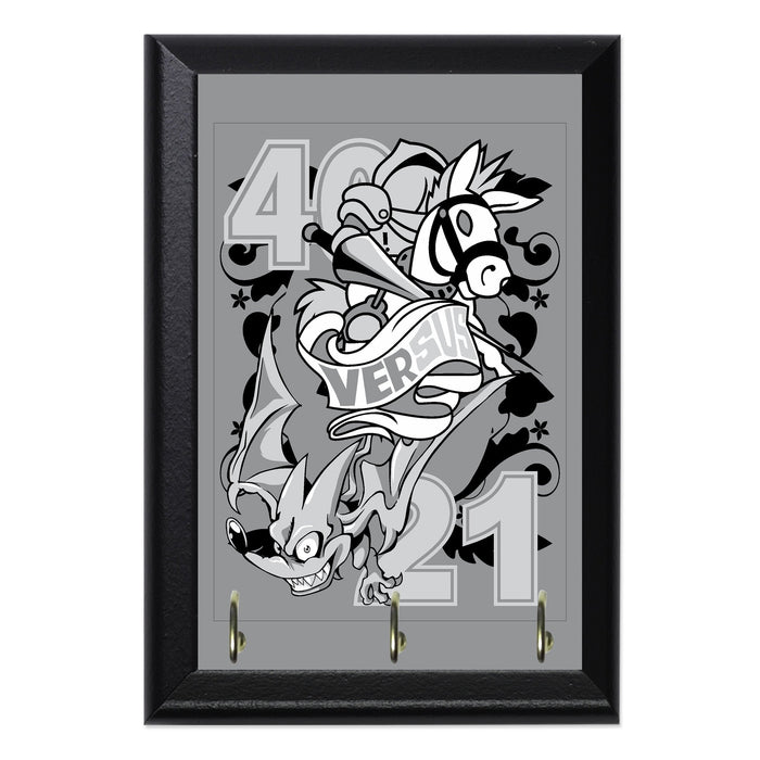 Ojo White Khight Vs Deimon Devil Bats Key Hanging Plaque - 8 x 6 / Yes