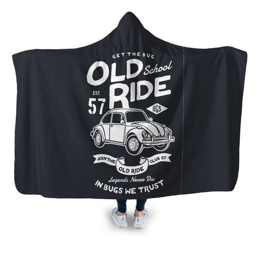Old School Ride Hooded Blanket - Adult / Premium Sherpa