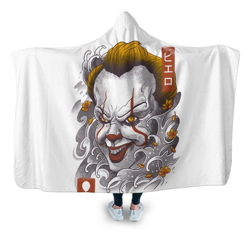 Oni Clown Mask Hooded Blanket - Adult / Premium Sherpa