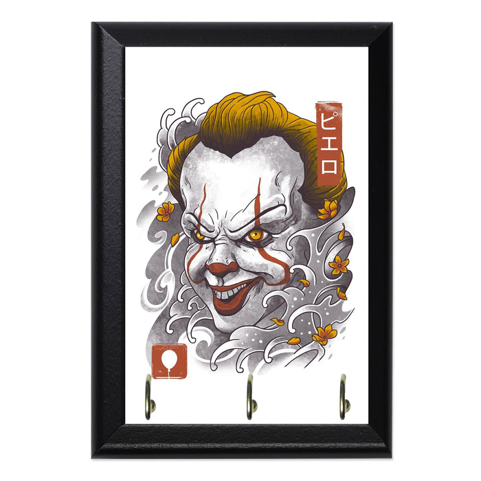 Oni Clown Mask Wall Plaque Key Holder - 8 x 6 / Yes