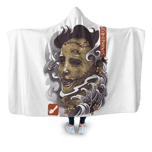 Oni Leather Mask Hooded Blanket - Adult / Premium Sherpa