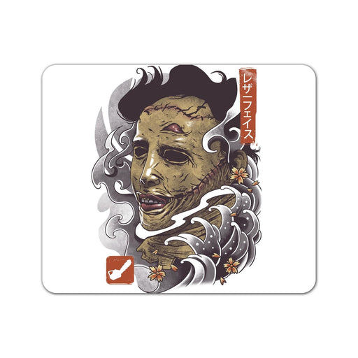 Oni Leather Mask Mouse Pad