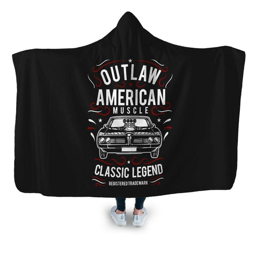 Outlaw American Muscle Hooded Blanket - Adult / Premium Sherpa