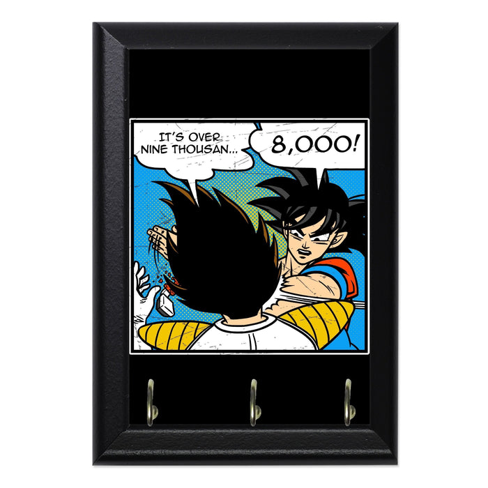 Over 9000 2 Wall Plaque Key Holder - 8 x 6 / Yes