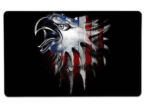 Overlay Eagle Flag Large Mouse Pad