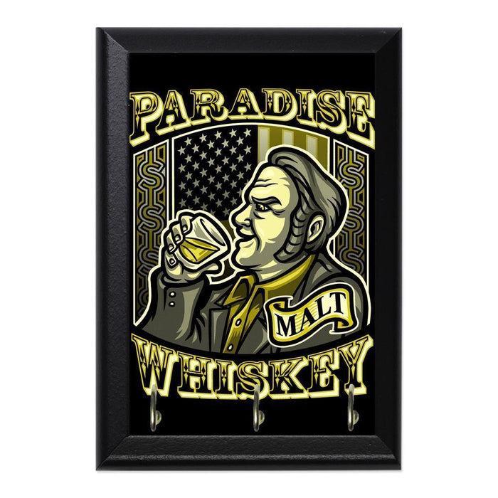 Paradise Whiskey Decorative Wall Plaque Key Holder Hanger - 8 x 6 / Yes