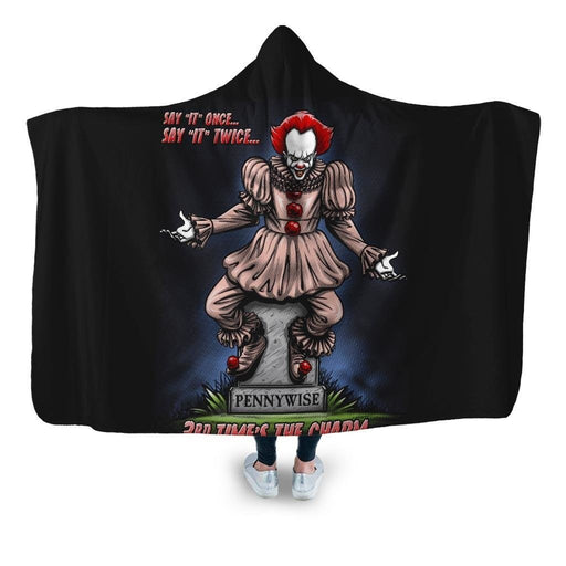 Pennywise The Dancing Clown Tee Print Hooded Blanket - Adult / Premium Sherpa