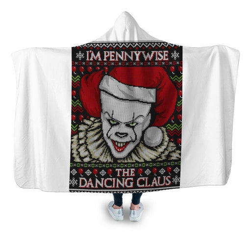 Pennywise Ugly Sweater Hooded Blanket - Adult / Premium Sherpa