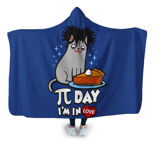 Pi Day Im In Love Hooded Blanket - Adult / Premium Sherpa