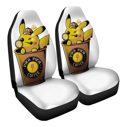 Pikachu Coffee Car Seat Covers - One size
