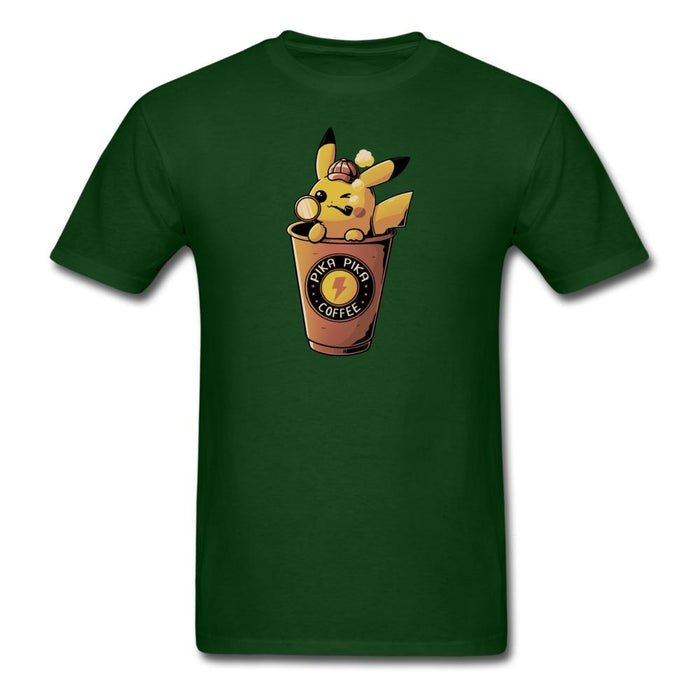 Pikachu Coffee Unisex Classic T-Shirt - forest green / S