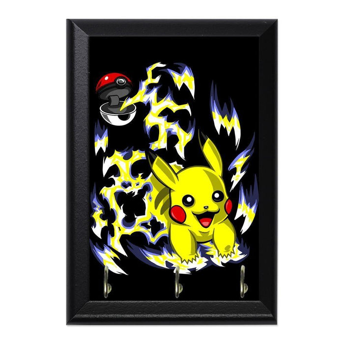 Pikachu Pokeball Decorative Wall Plaque Key Holder Hanger - 8 x 6 / Yes