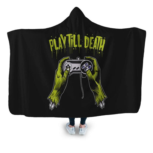 Play Till Death Hooded Blanket - Adult / Premium Sherpa