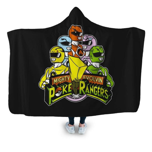 Poke Rangers Hooded Blanket - Adult / Premium Sherpa