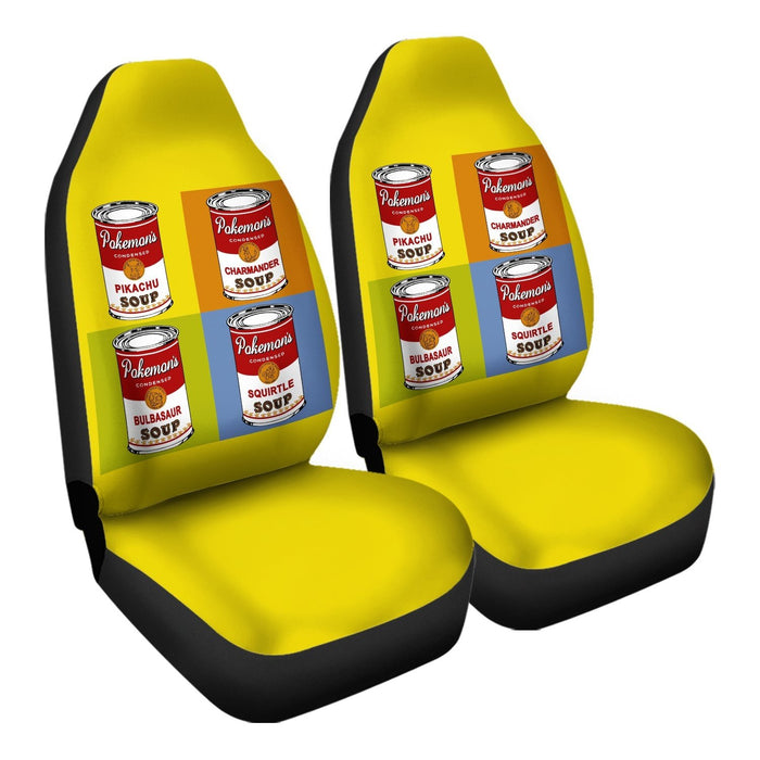 Pop Soup Cans Car Seat Covers - One size