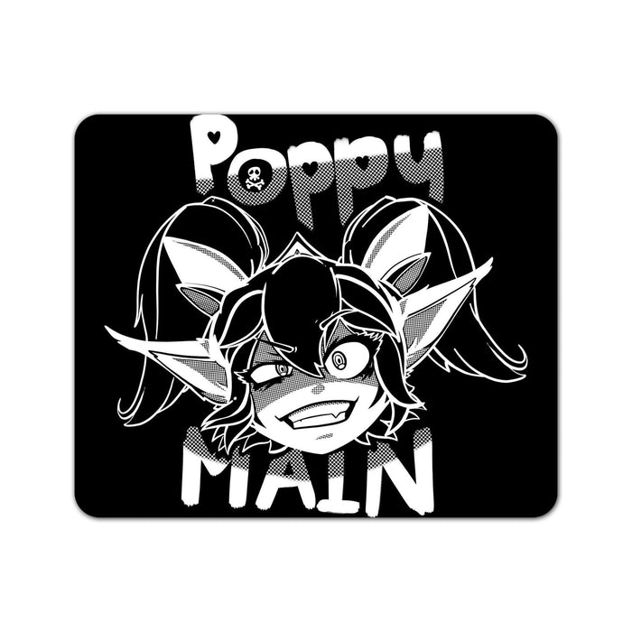 Poppy Main Bw Mouse Pad