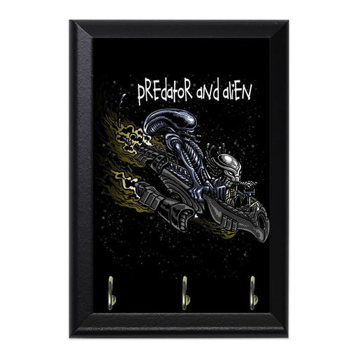 Predator And Alien Decorative Wall Plaque Key Holder Hanger - 8 x 6 / Yes