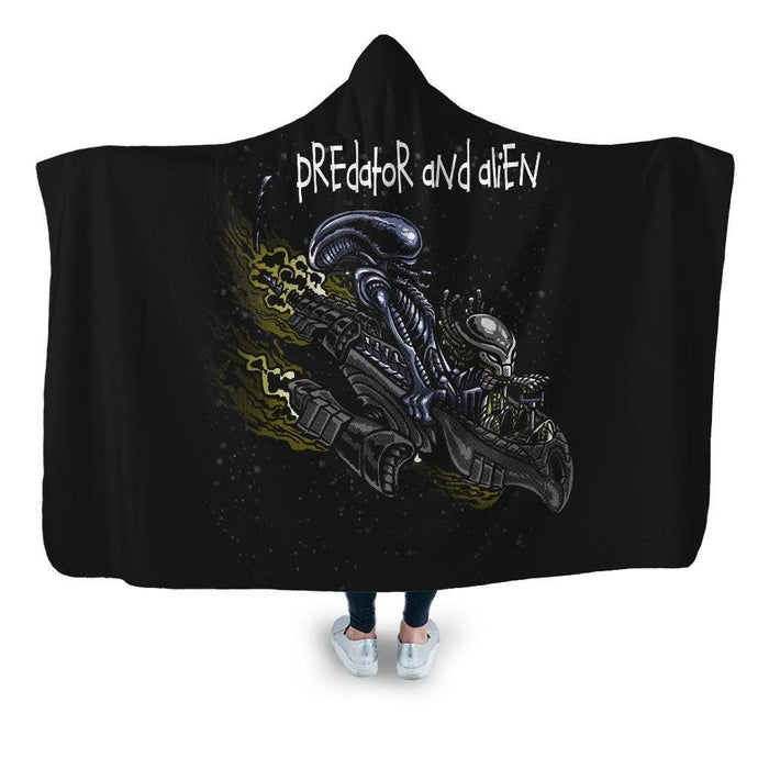 Predator And Alien Hooded Blanket - Adult / Premium Sherpa