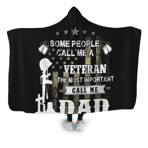 Pro Veteran 19 Hooded Blanket - Adult / Premium Sherpa