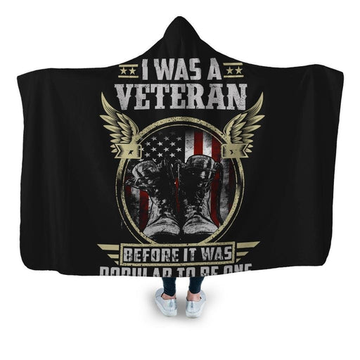 Pro Veteran 31 Hooded Blanket - Adult / Premium Sherpa