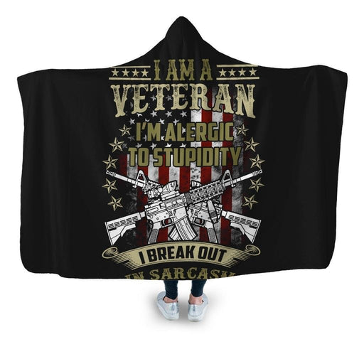 Pro Veteran 33 Hooded Blanket - Adult / Premium Sherpa