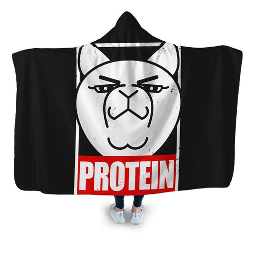Protein Meme Hooded Blanket - Adult / Premium Sherpa