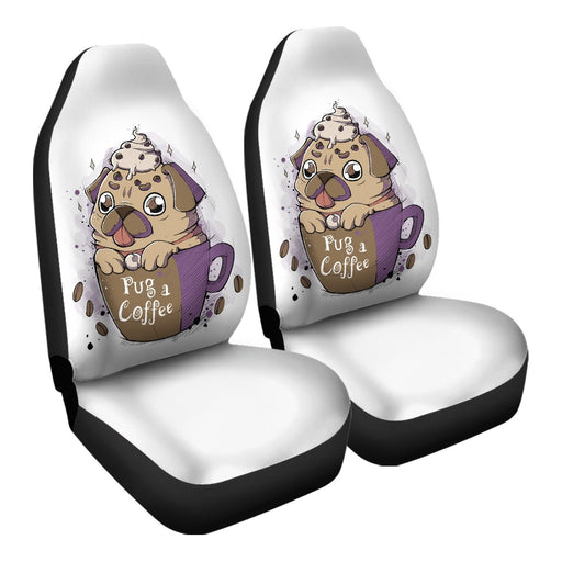 Pug Of Coffee Car Seat Covers - One size