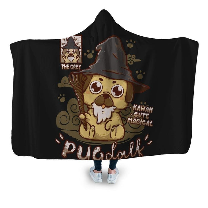 Pugdalf Hooded Blanket - Adult / Premium Sherpa