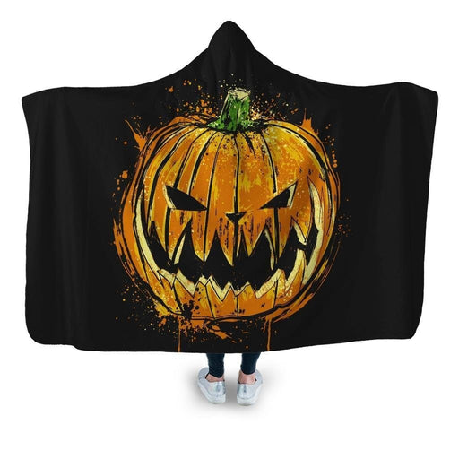 Pumpkin King Hooded Blanket - Adult / Premium Sherpa