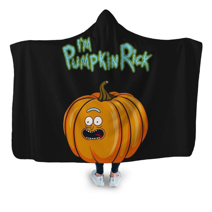 Pumpkin Rick Hooded Blanket - Adult / Premium Sherpa