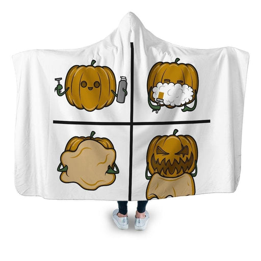 Pumpkin Shave Hooded Blanket - Adult / Premium Sherpa