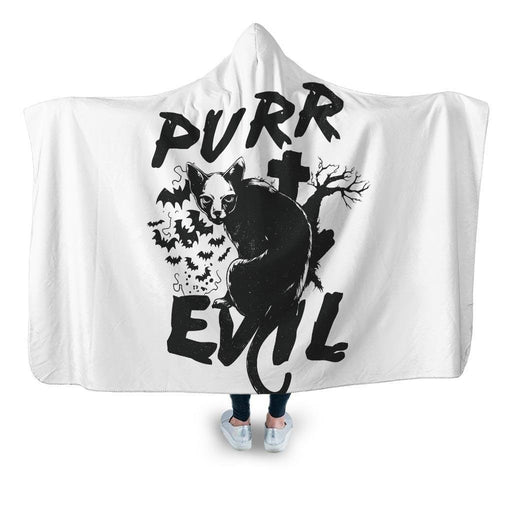 Purr Evil Hooded Blanket - Adult / Premium Sherpa