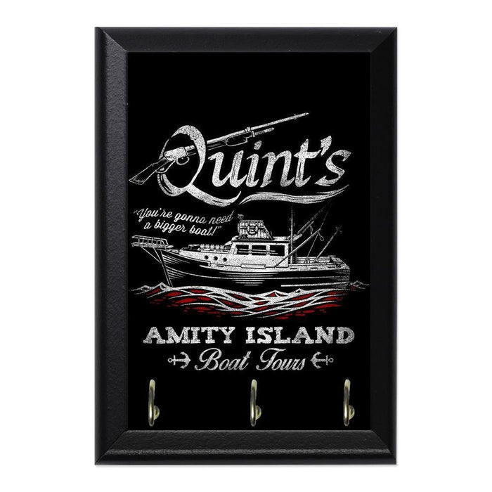 Quints Boat Tours Decorative Wall Plaque Key Holder Hanger - 8 x 6 / Yes