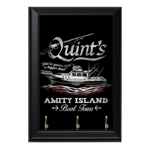 Quints Boat Tours Wall Plaque Key Holder - 8 x 6 / Yes